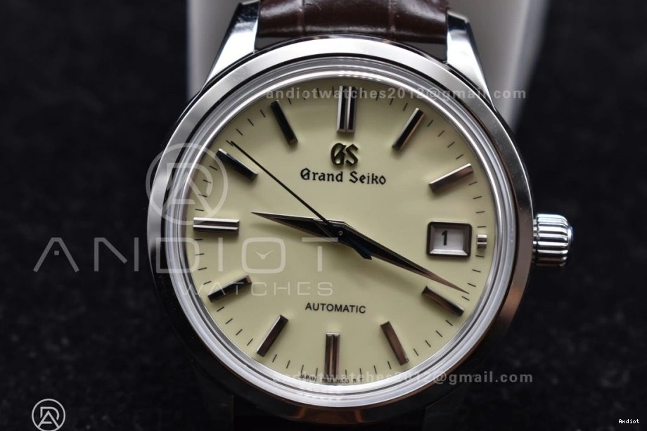 Grand Automatic SS Best 1:1 Seasonal NH Dial Brown GSF Edition Elegance Strap Cream on 890 Seiko Leather 0713